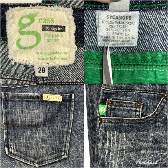 Grass Los Angeles Jeans Sycamore Boho Flare - Picture 6 of 8